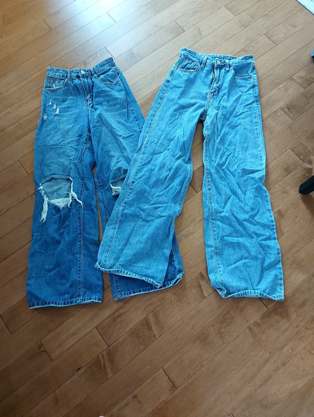 SHEIN Blue Denim Jeans with Tag - Casual Wide Leg